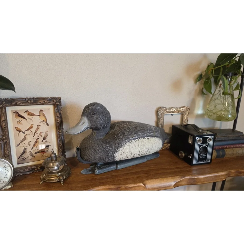 Duck Decoy Plastic- Great Vintage/Cottagecore Decor *Broken Backside*